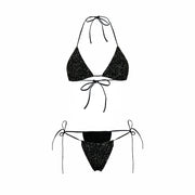 Black Triangle Dahlia Bikini