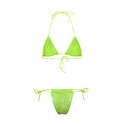 Lime Green Triangle Dahlia Bikini