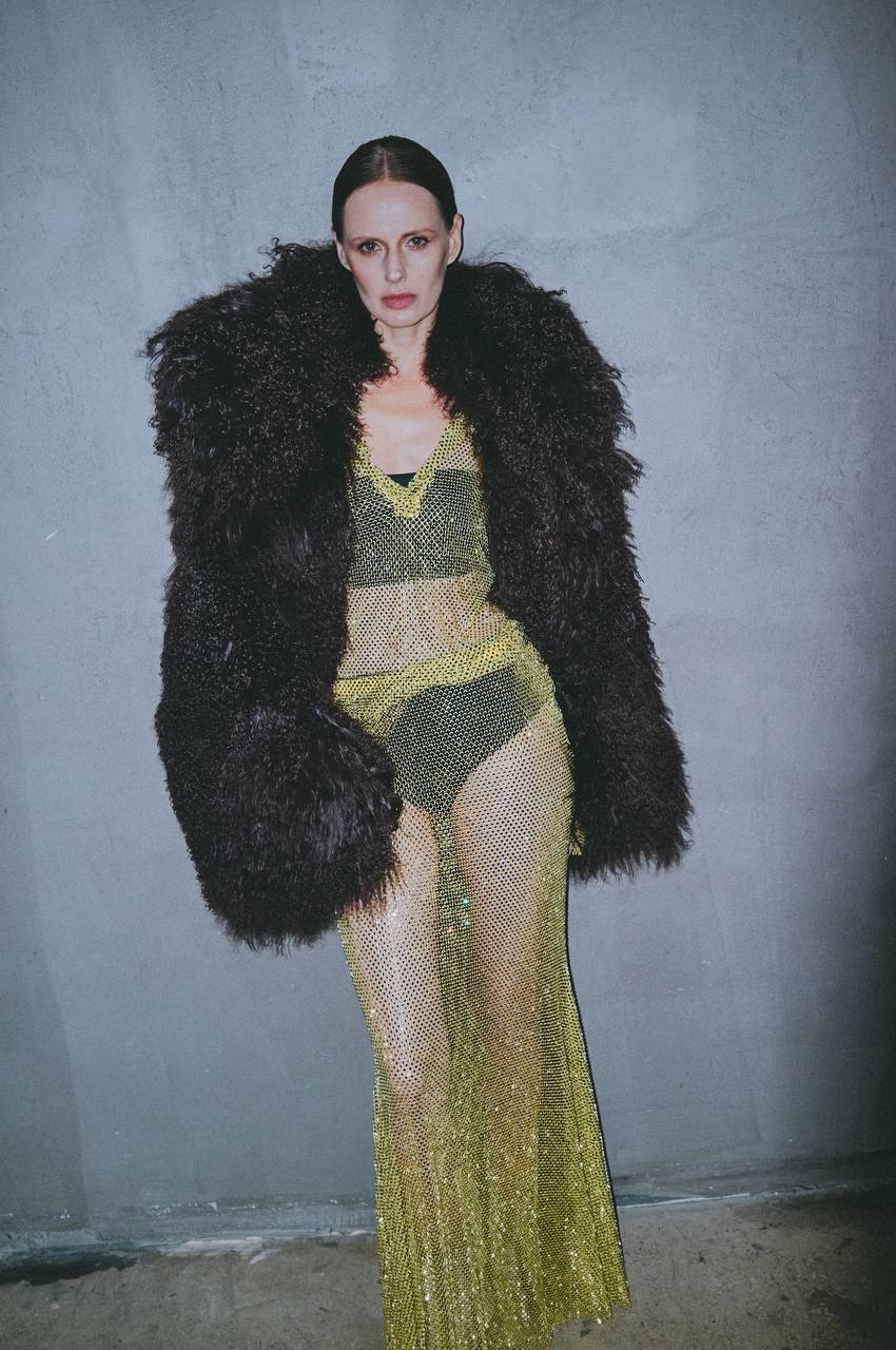 Short Fur Coat with Hood