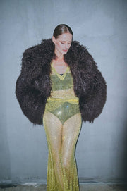 Short Fur Coat with Hood