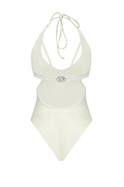 Cream  Monogram one piece swimsuit