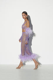 Midi Feathers Skirt
