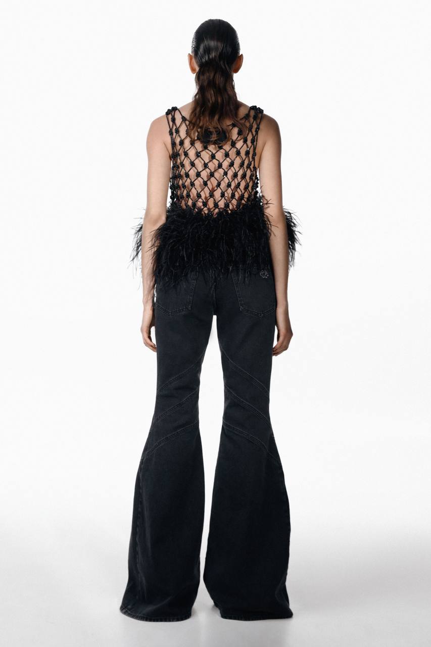 Tank Top with Feathers – Santa