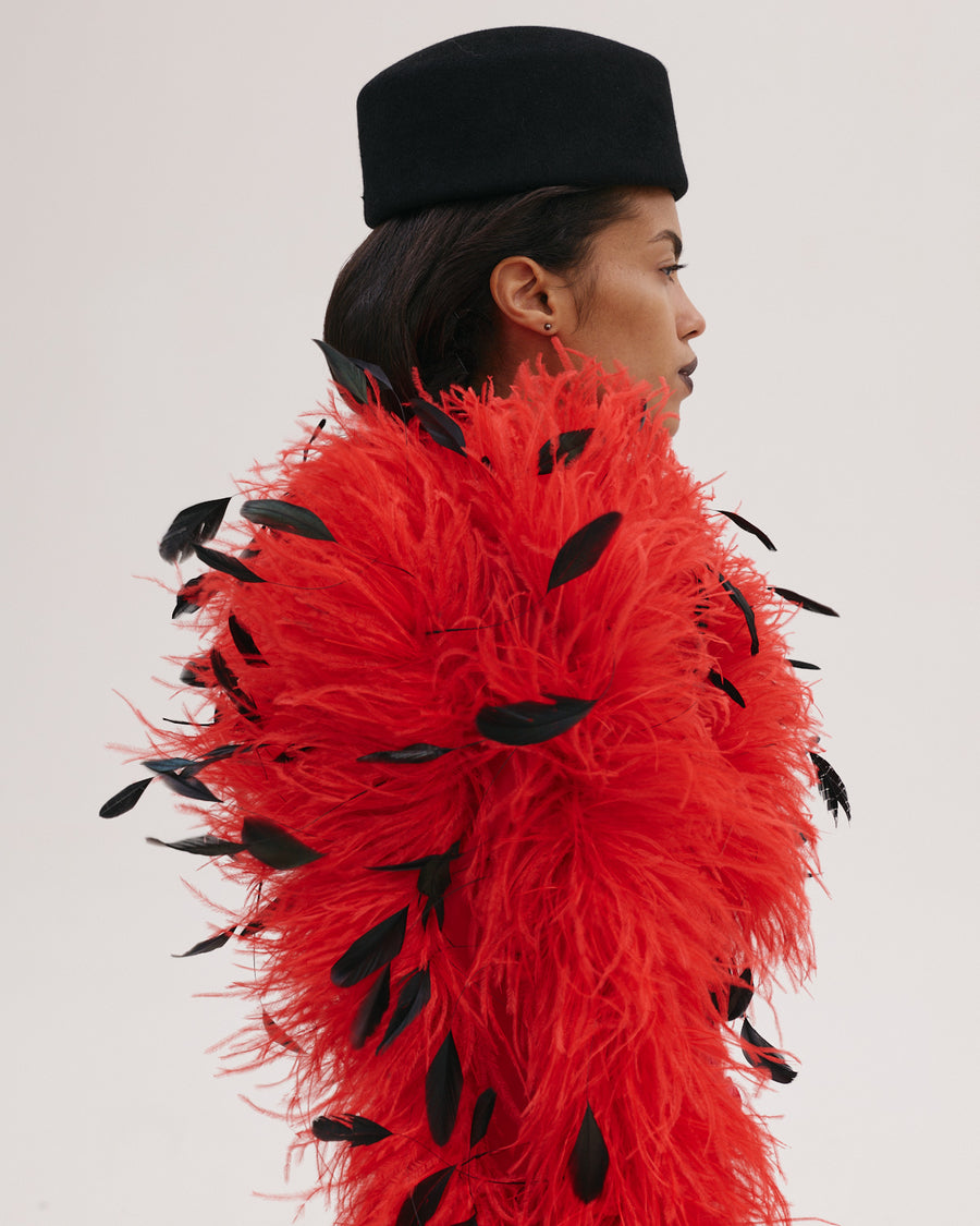 Crop Feather Jacket