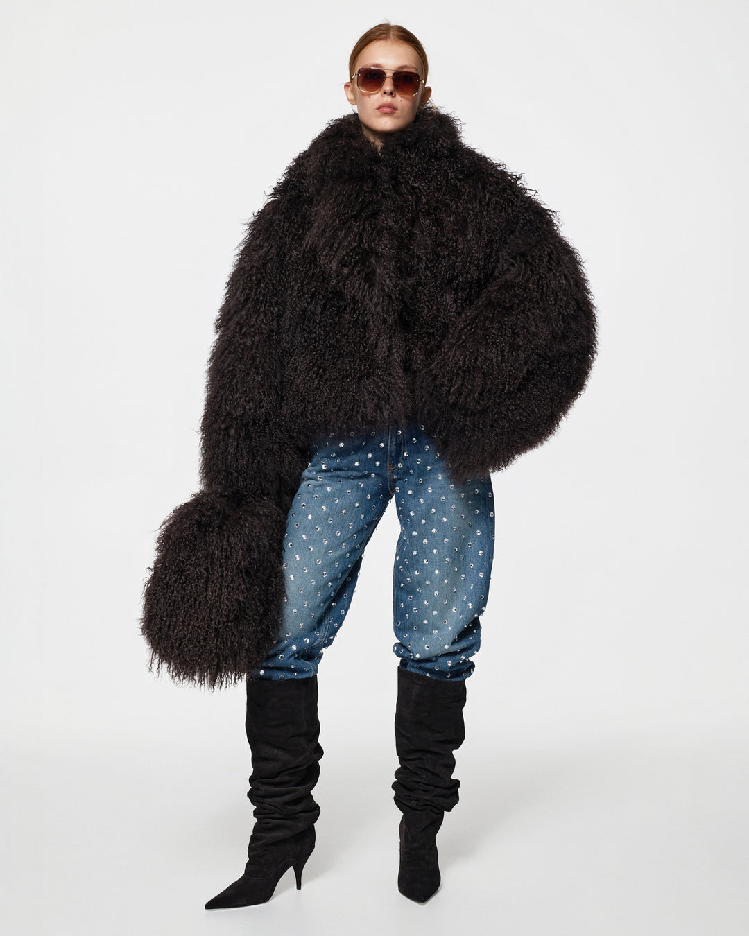 Short Fur Coat with Hood
