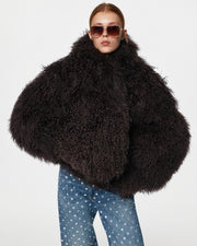 Short Fur Coat with Hood