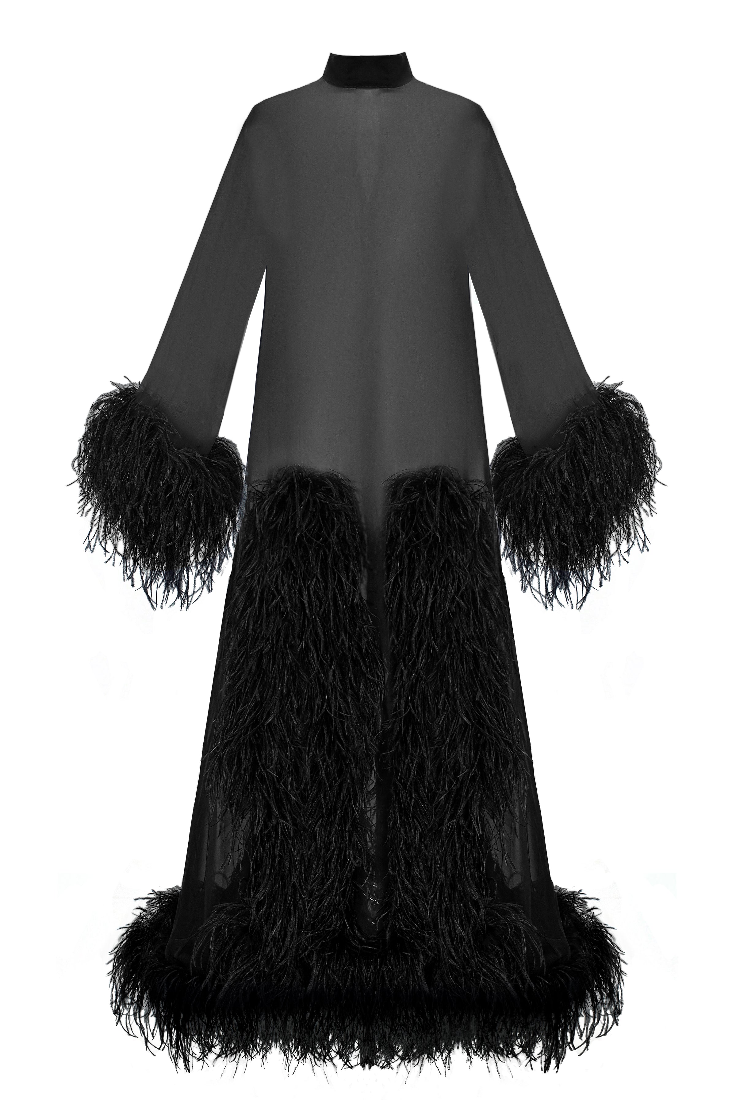 Silk Dress with Feathers Santa Silk Dress with Feathers Santa