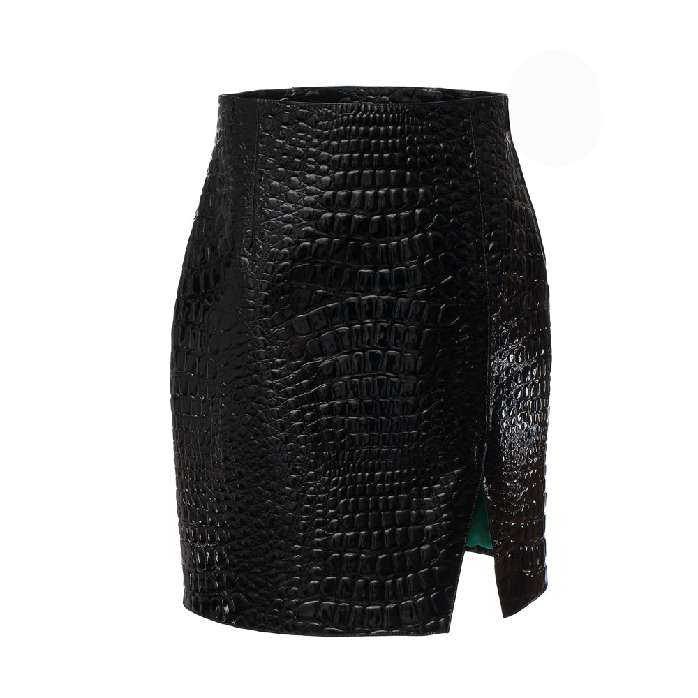 Crocodile Mini Skirt