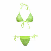 Lime Green Triangle Dahlia Bikini