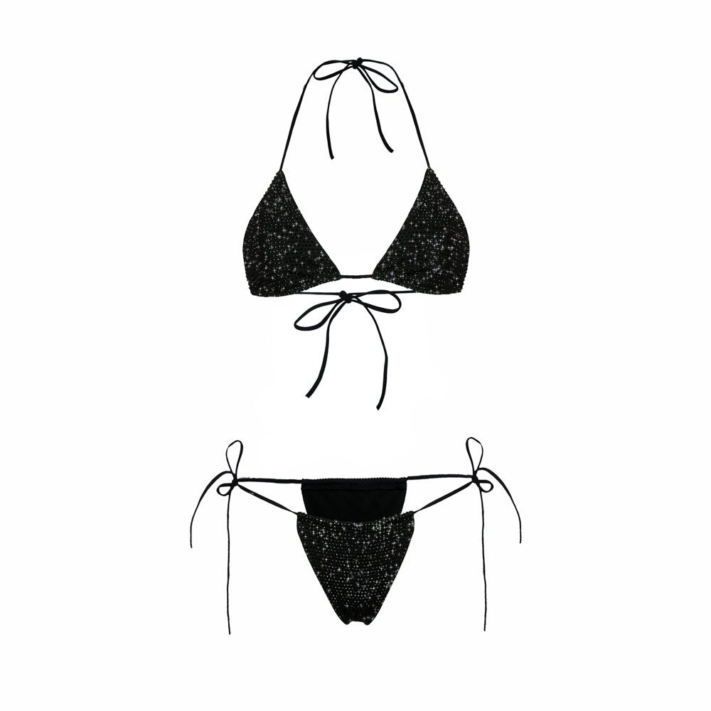 Black Triangle Dahlia Bikini