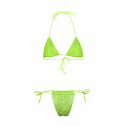 Lime Green Triangle Dahlia Bikini