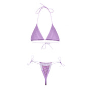 Purple Triangle Orchid Bikini