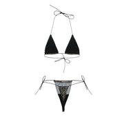 Black Chameleon Triangle Orchid Bikini