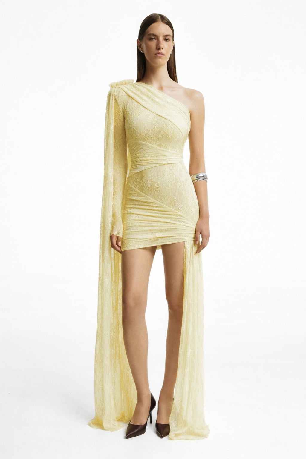 Draped Panel Mini Dress