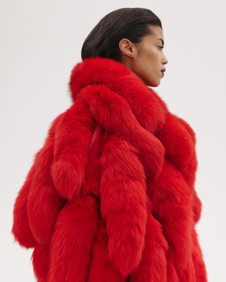 Long Fur Tail Coat
