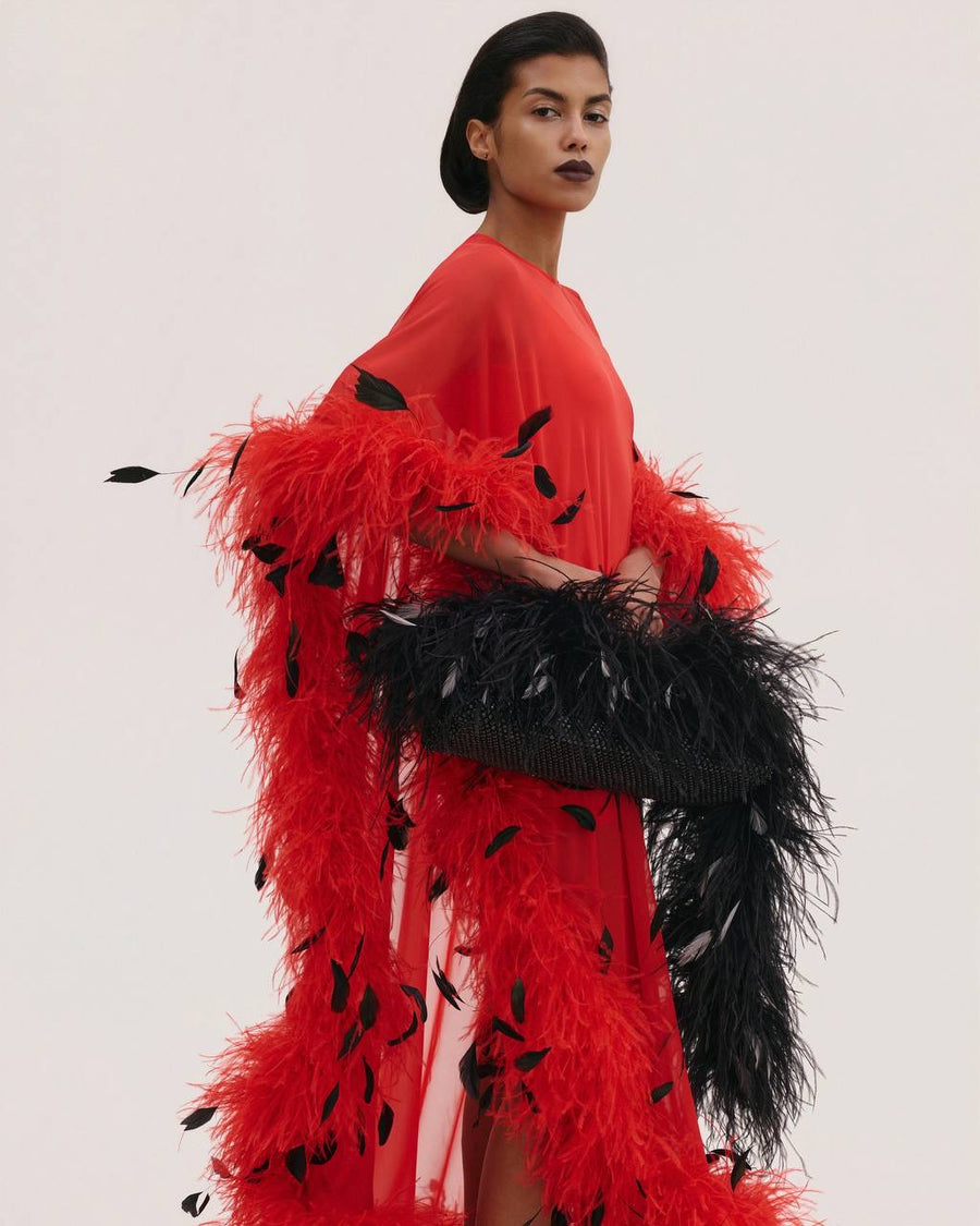 Maxi Feather Dress
