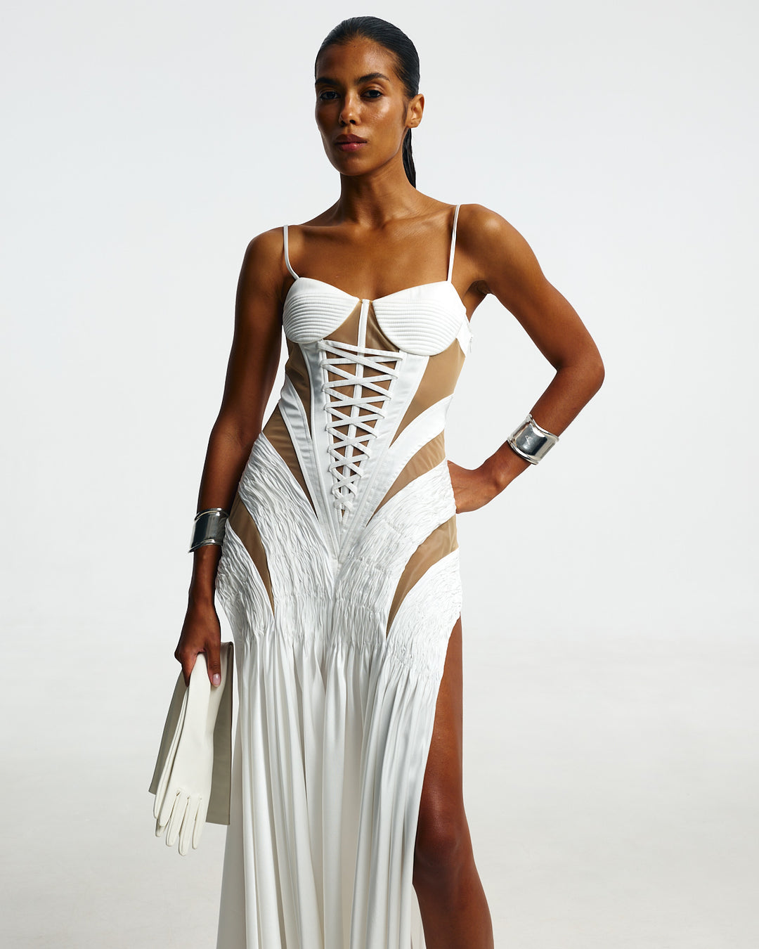 Maxi dress with cuts