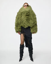 Short Fur Coat with Hood