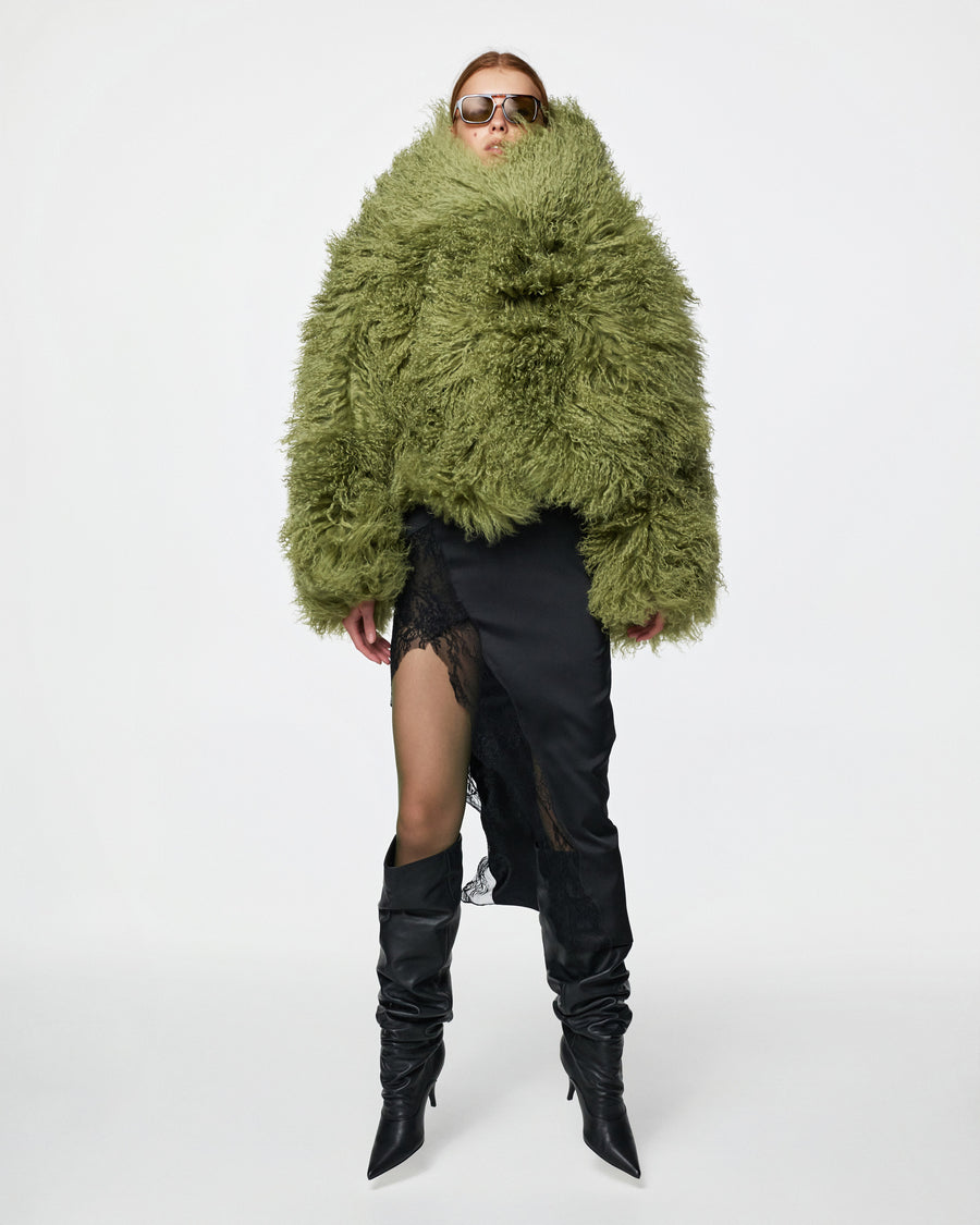 Short Fur Coat with Hood