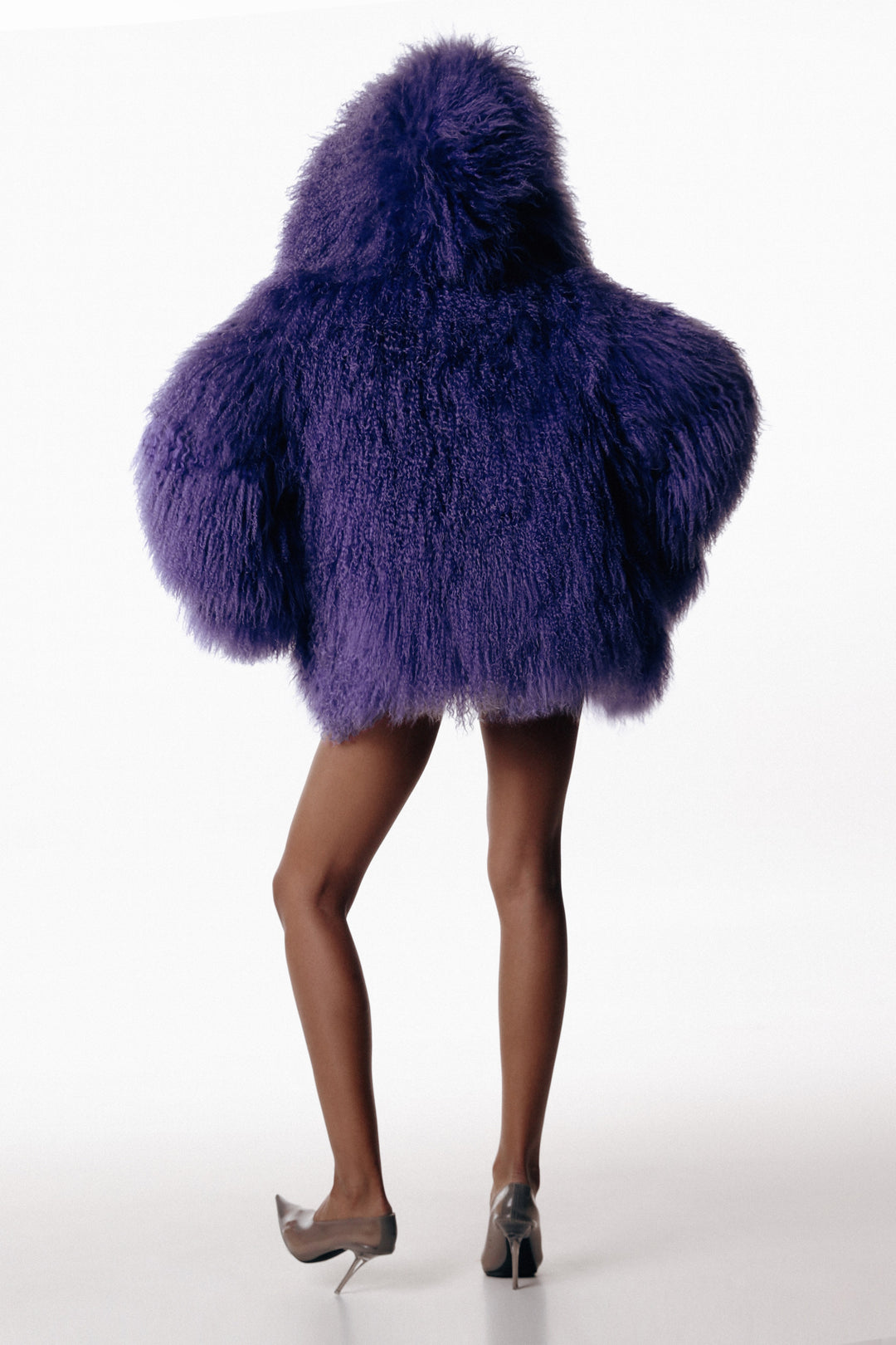 Short Fur Coat with Hood