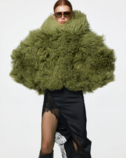 Short Fur Coat with Hood