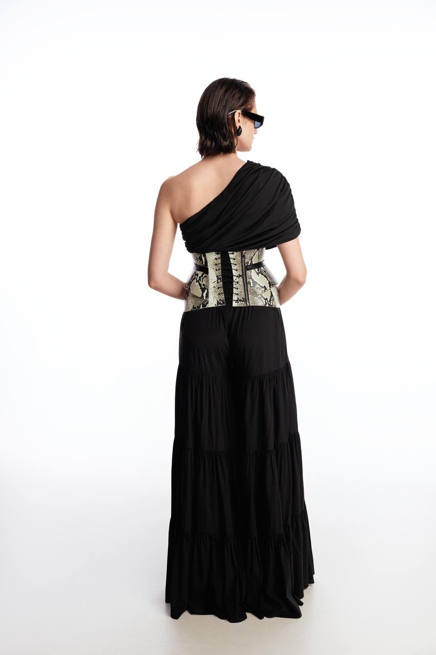 Snake leather basque