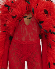 Crop Feather Jacket