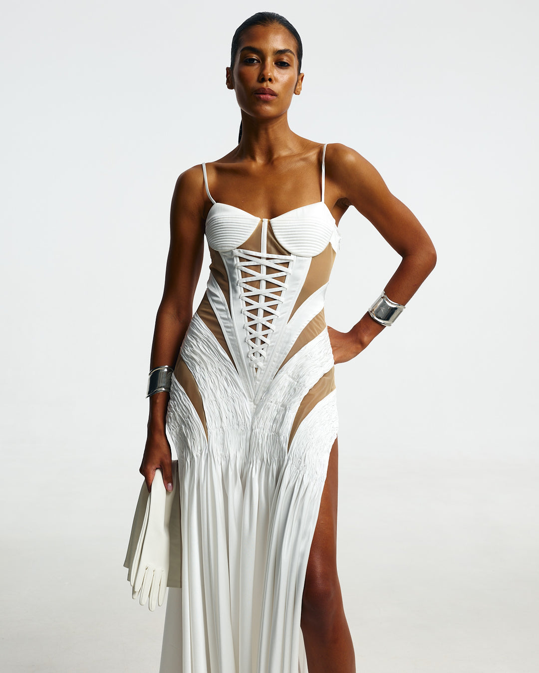 Maxi dress with cuts