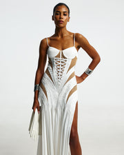 Maxi dress with cuts