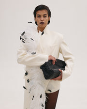 Asymmetric Feather Jacket