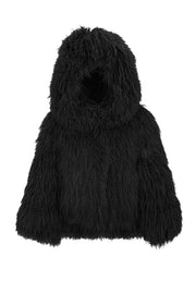 Short Fur Coat with Hood