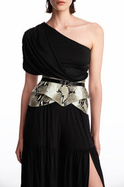 Snake leather basque