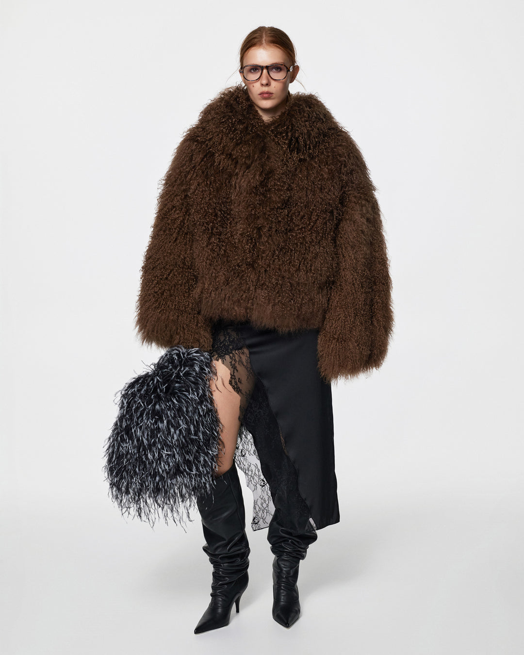 Short Fur Coat with Hood