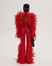 Crop Feather Jacket