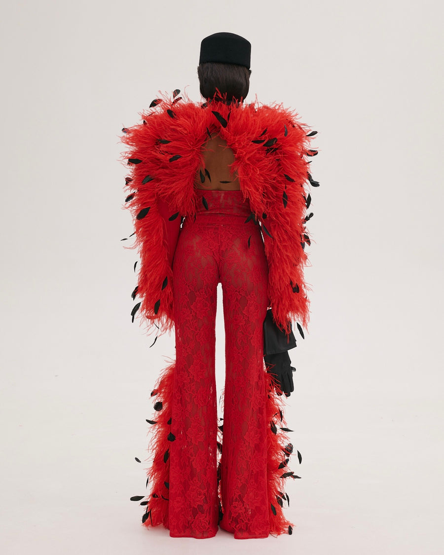 Crop Feather Jacket