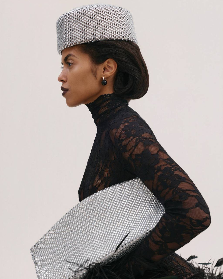 Silver Diamante Bag