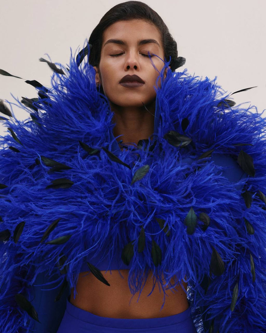 Crop Feather Jacket