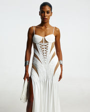 Maxi dress with cuts