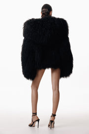 Short Fur Coat with Hood