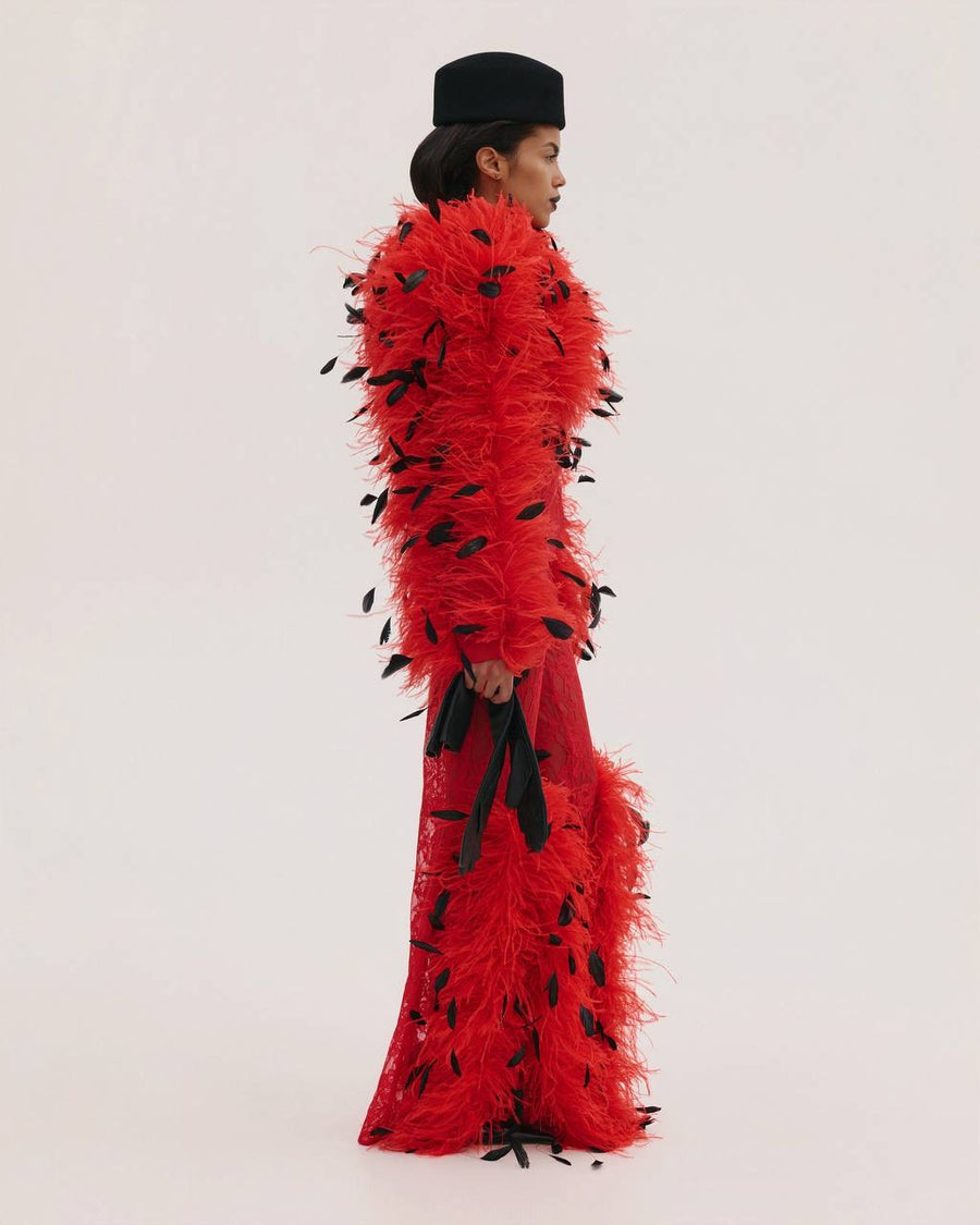 Crop Feather Jacket