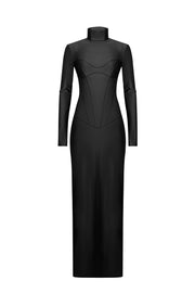 Maxi Dress with Structural Lines