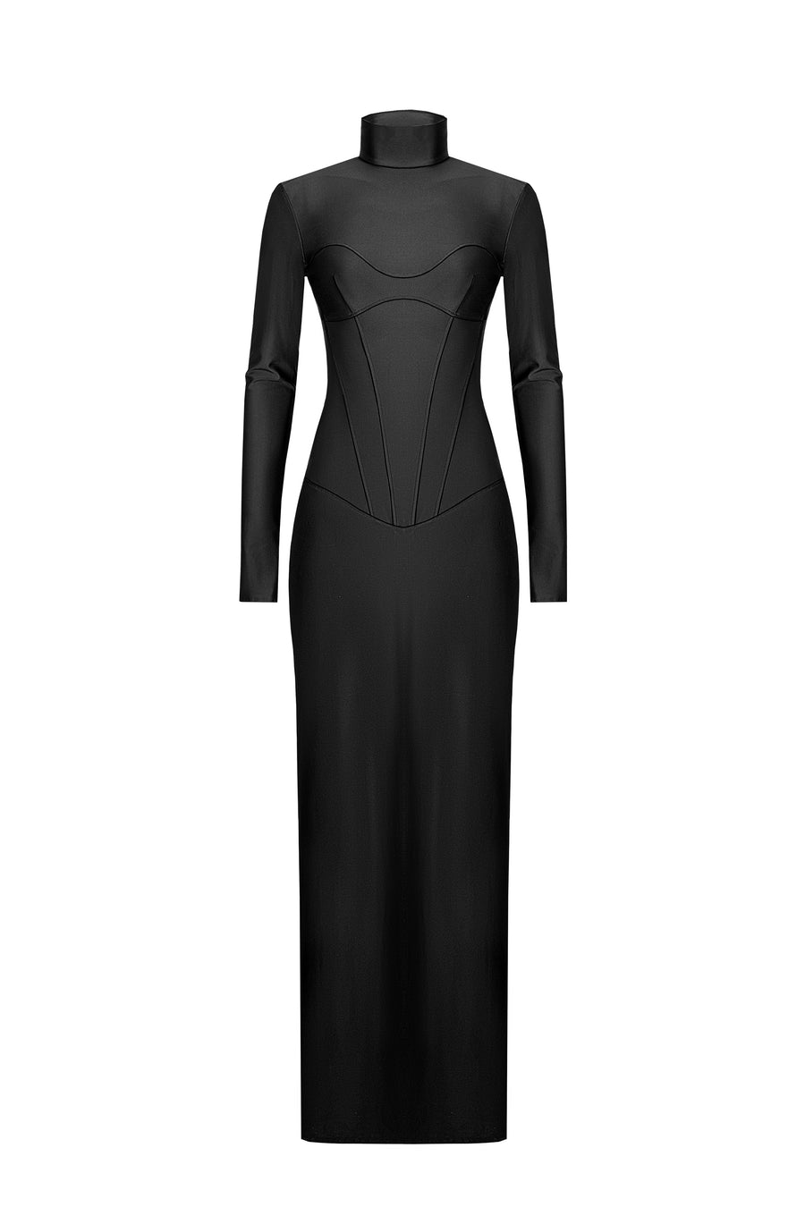 Maxi Dress with Structural Lines