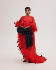 Black Bag with Feather Tail