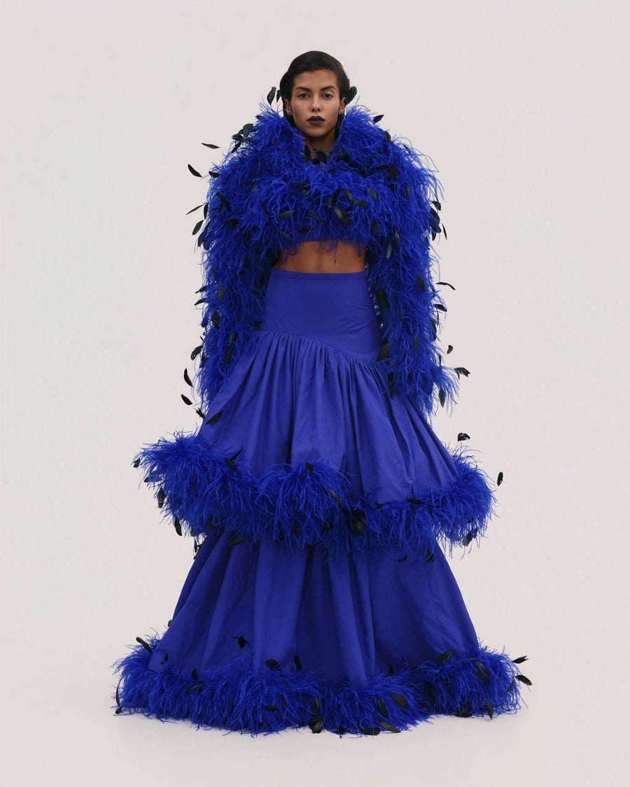 Crop Feather Jacket