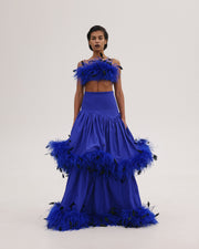 Maxi Skirt With Feathers