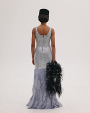 Diamante Dress with Feathers