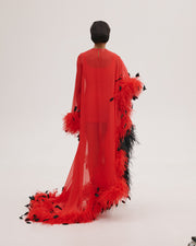Maxi Feather Dress