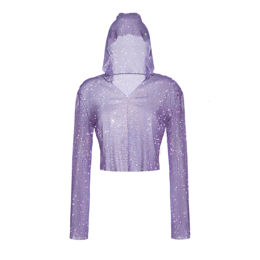 Sparkling Hooded Blouse