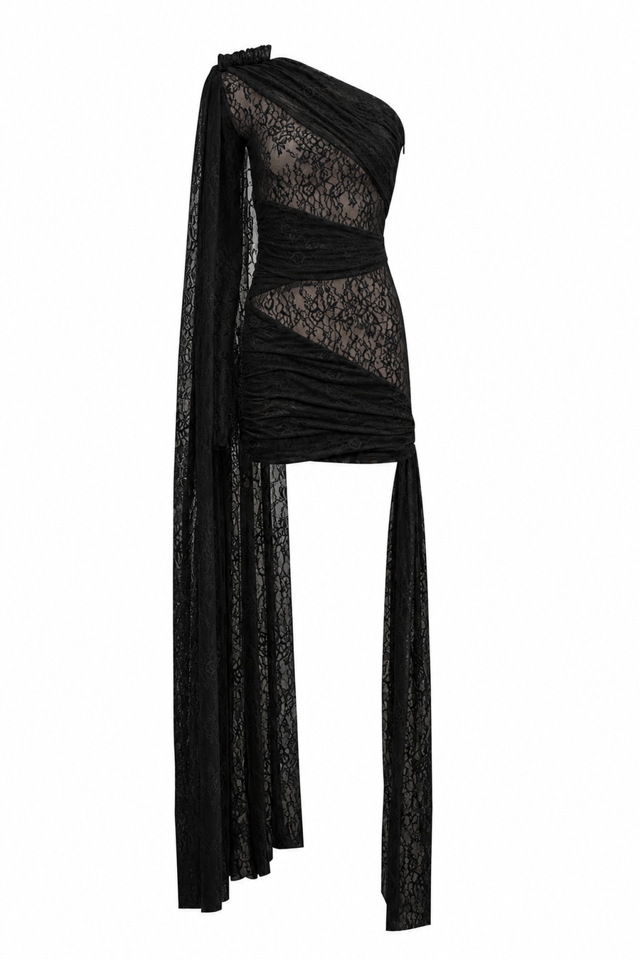 Draped Panel Mini Dress