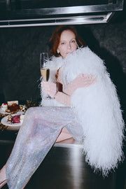 Ostrich Jacket in White